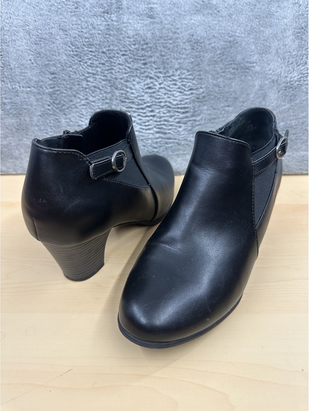 Croft & Barrow Black Ankle Boots with Block Heel